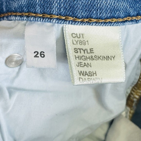 Reformation High & Skinny Taper Ankle Jeans Darwin Wash 10" Inseam Womens Sz 26 - Picture 7 of 9